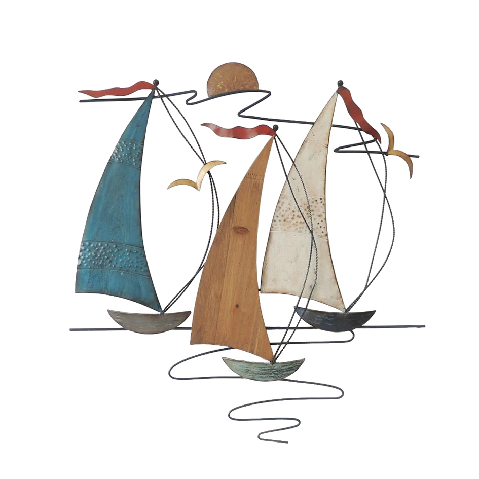 Sailing Boat Metal Wall Art for Home Decor